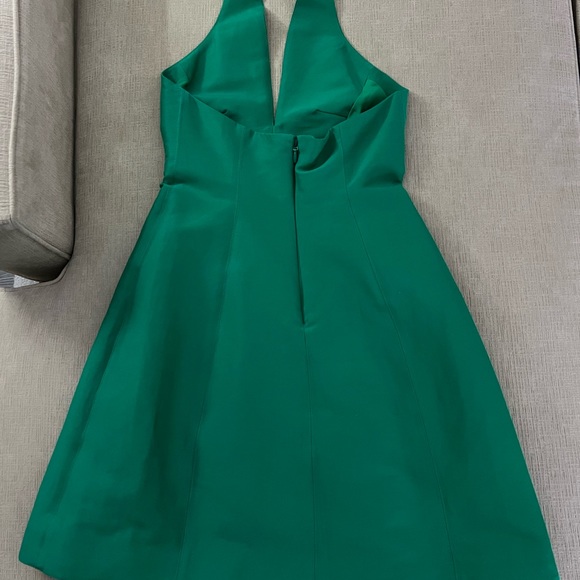 Halston Heritage Green Halter Dress - Size: 2 - Picture 3 of 5